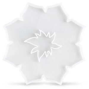 Силиконовый молд - Коастер цветок, 20 см, Epoxy Master