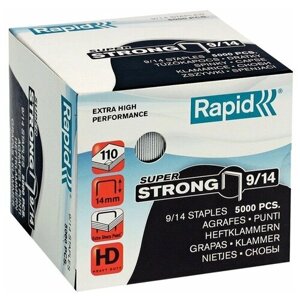 Скобы для степлера RAPID HD110 "Super Strong"9/14, 5000 штук, до 110 листов, 24871500