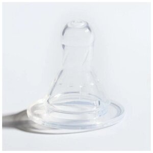 Соска силиконовая на бутылочку ТероПром 2593752 классическая, со средним потоком, от 6 мес.