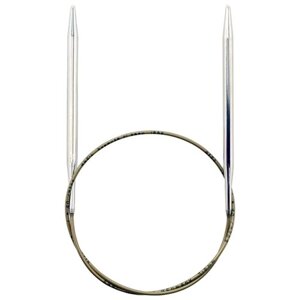 Спицы ADDI круговые супергладкие 105-7, диаметр 4.5 мм, длина 9 см, общая длина 50 см, серебристый/золотистый