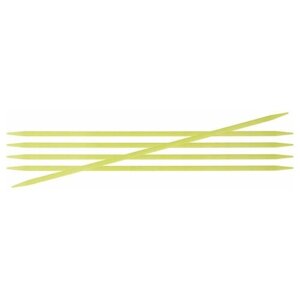Спицы чулочные "Trendz" 3,75мм/15см, акрил, флуоресцентный зеленый KnitPro 51002