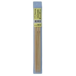Спицы для вязания Gamma 5-ти комплектные, бамбук, d 4,0 мм, 20 см