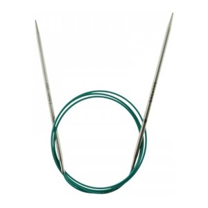 Спицы Knit Pro Mindful 36117, диаметр 3.5 мм, длина 100 см, общая длина 100 см, серебристый/зеленый