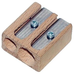 Точилка деревянная Koh-I-Noor 2 отверстия, 12 шт. в упаковке