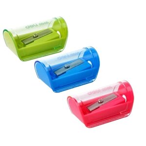Точилка для карандашей ручная Deli E0545 Neon 1 отверстие пластик ассорти туба