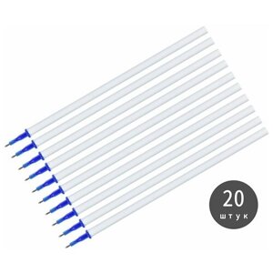 Универсальный стержень гелевый Пиши-стирай OfficeSpace синий, 131 мм 0,5 мм, для стираемых ручек (20 штук)
