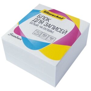 Упаковка блоков для записей Silwerhof Стандарт, 701040, 90х90х45, белый, на склейке