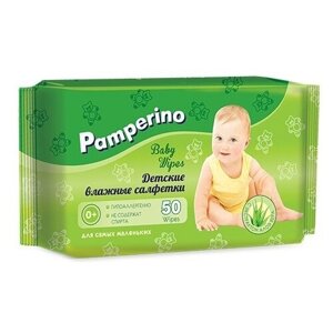 Влажные салфетки детские Pamperino 80 штук в упаковке, 396774
