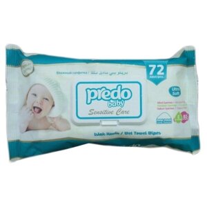 Влажные салфетки Predo Baby, пластиковая крышка, 72 шт.