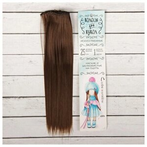 Волосы - тресс для кукол Школа талантов "Прямые" длина волос 25 см, ширина 100 см, цвет № 8В