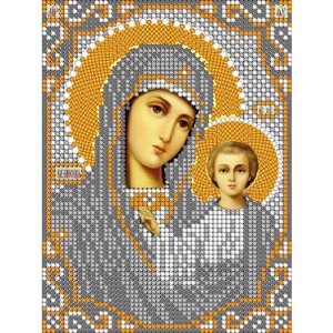 Вышивка бисером иконы Богородица Казанская 12*16 см