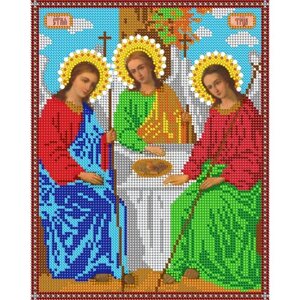 Вышивка бисером иконы Святая Троица 19*24 см