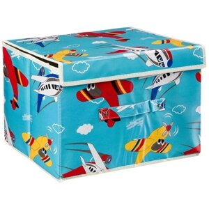 Ящик для хранения игрушек Самолёты, размер в сборе: 25 см, РАС 3883 см