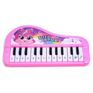 ZABIAKA Музыкальное пианино "Чудесные пони" звук, цвет розовый, SL-05408 7167240