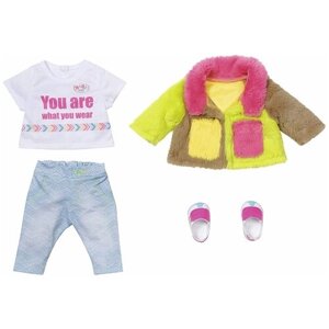 Zapf Creation 830-154 Baby Born комплект одежды для кукол с радужным пальто