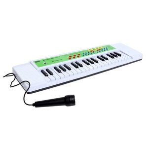 ZHORYA Синтезатор «Детский», 37 клавиш, с микрофоном, цвет белый