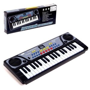 ZHORYA Синтезатор «Детский», 37 клавиш, с микрофоном, цвет чёрный