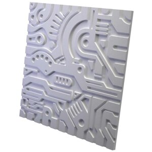 3D стеновая панель из гипса EX-MACHINA B артикул M-0050 от Artpole