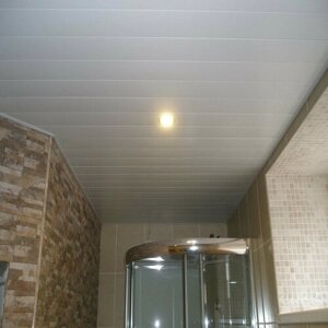 (47_С) Размер 2,1 м. x 1,95 м. Алюминиевый качественный реечный потолок белый матовый в комплекте