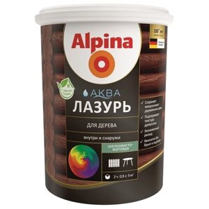 Alpina антисептик Аква лазурь для дерева, 0.9 л, рябина