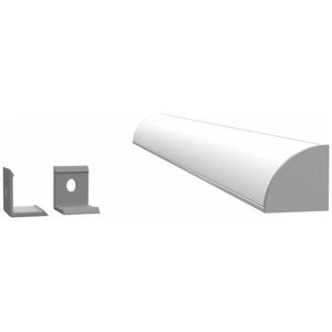 Алюминиевый профиль угловой ALS-3030 anod 1.0 комплект ( Профиль 1шт; Экран 1шт; Заглушки 2шт; Крепежные скобы 2шт; Саморезы 2шт.)