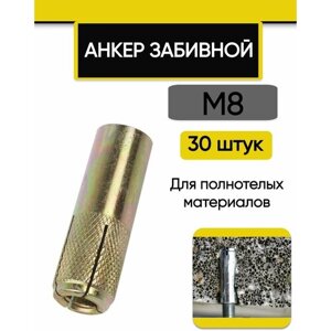 Анкер забивной М8, 10 х 30 мм, 30 шт.