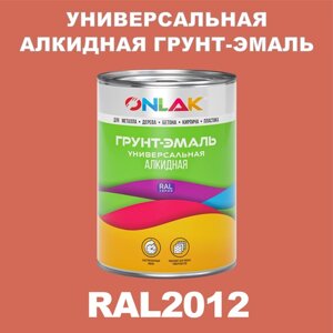Антикоррозионная алкидная 1К грунт-эмаль ONLAK в банке, быстросохнущая, матовая, по металлу, по ржавчине, банка 1 кг, RAL2012