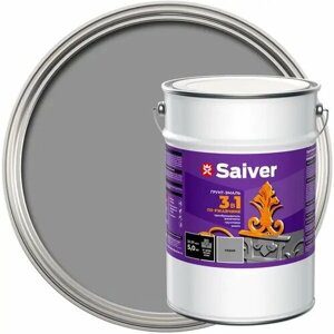 Антикоррозионная эмаль Saiver цвет серый 5.0 кг