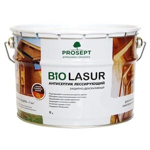 Антисептик для древесины лессирующий защитно-декоративный Prosept Bio Lasur (9л) палисандр