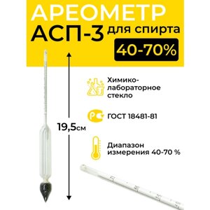 Ареометр для спирта АСП-3 40-70%