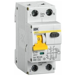 Автоматический выключатель дифференциального тока АВДТ32 C16 30мА IEK
