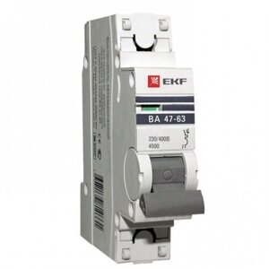Автоматический выключатель EKF ВА 47-63 1P 4,5kA 25 А