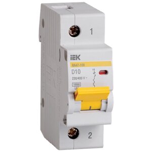 Автоматический выключатель IEK ВА 47-100 (D) 10kA 10 А