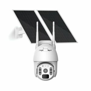 Беспроводная поворотная 4G 2MP уличная IP-камера с двумя объективами Link ZC-302-4G Solar (2MP) (Q23337ZCY), солнечной панелью 20Вт и аккумулятором,