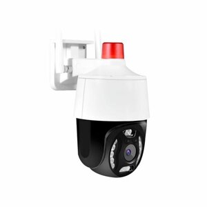 Беспроводная уличная охранная 4G-sim купольная 3MP IP-камера наблюдения HD com Мод: K668-3MP-4G (Q23483CG6) с записью на SD карту по датчику движения