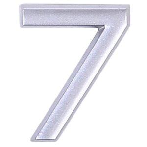 Цифра дверная, самоклеящаяся "7" серебро