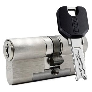 Цилиндр EVVA 4KS ключ-ключ (размер 66х61 мм) - Никель (5 ключей)