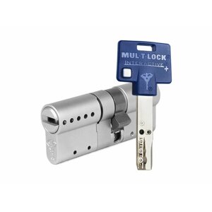 Цилиндр Mul-t-Lock Interactive+ ключ-ключ (размер 50х35 мм) - Никель, Флажок (5 ключей)