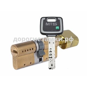 Цилиндр Mul-t-Lock MT5+ ключ-вертушка (размер 33х43 мм) - Латунь, Флажок (5 ключей)