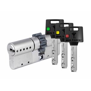Цилиндр Mul-t-Lock MTL400 Светофор ключ-ключ (размер 38х33 мм) - Никель, Шестеренка