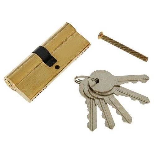 Цилиндровый механизм, 80 мм, английский ключ, 5 ключей, цвет золото 2921846