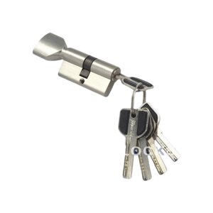 Цилиндровый механизм (личинка для замка)с перфорированным ключами. ключ-вертушка CW70mm SN (Матовый никель) MSM