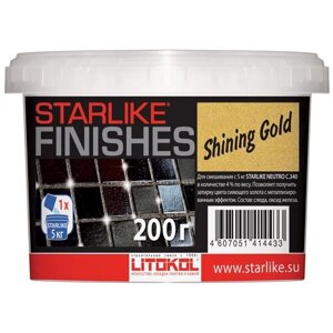 Декоративная добавка золотого цвета litokol starlike finishes shining GOLD, 200 г