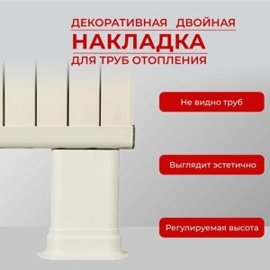 Декоративная накладка для труб отопления радиатора / обвод для труб напольный, настенный, потолочный