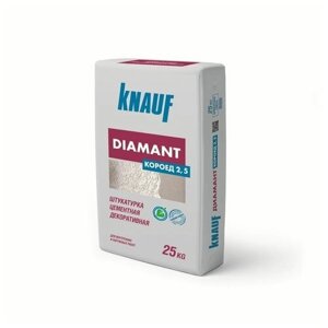 Декоративное покрытие KNAUF Diamant Короед 2.5 мм, 2.5 мм, белый, 25 кг, 25 л