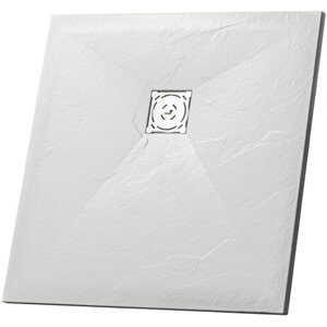 Душевой поддон RGW ST-0099W белый/квадрат 90*90*2,5 каменный (16152099-01), без сифона