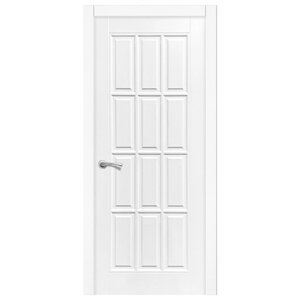 Дверь межкомнатная "Решетка" , 800*2000 эмаль , цвет белый , коробка +наличники с 2х сторон)