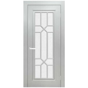 Дверь межкомнатная в комплекте монако - GRW, светло-серый тон 2000х700, полный комплект: полотно, коробка, наличник)