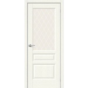 Дверь Неоклассик-35 White Wood White Сrystal Браво, Bravo 200*60 + коробка и наличники