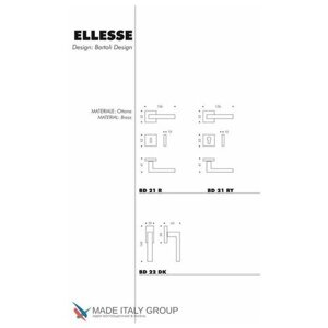 Дверная ручка на квадратном основании COLOMBO Ellesse BD21RSB-CR полированный хром